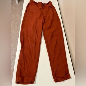 High rise, burnt red pants (NEVER USED!)